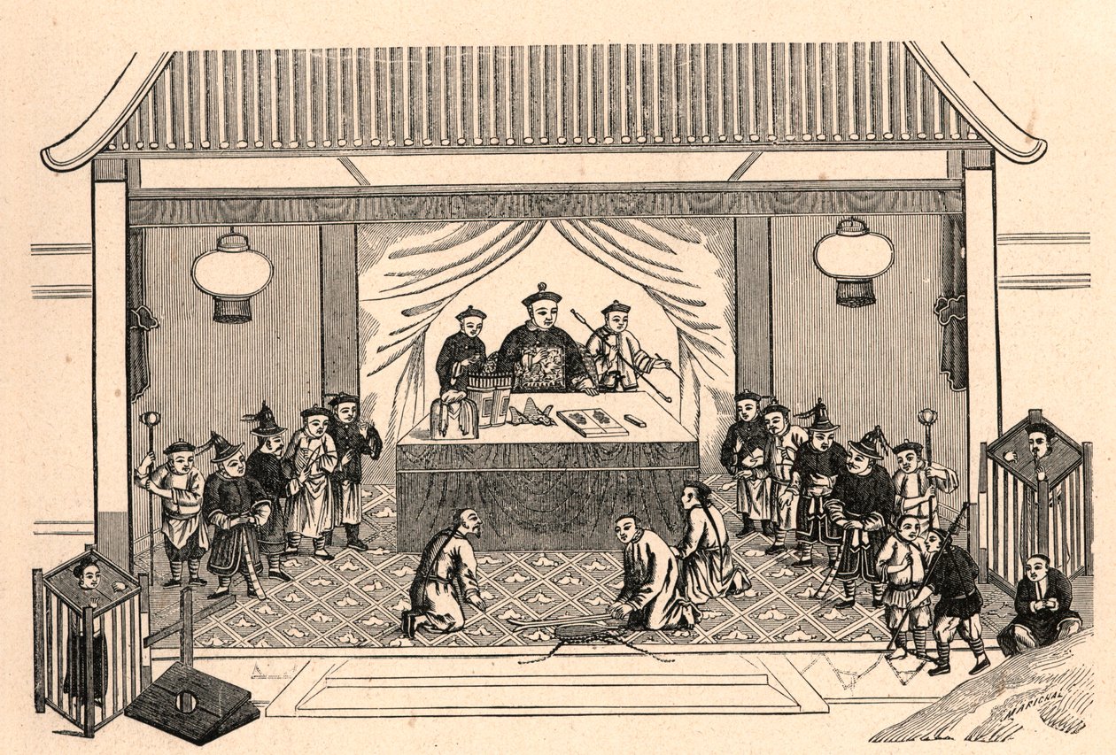 Christenvervolging: voorbereidingen voor het martelaarschap van de Franse missionarispriester Augustus Chapdelaine (1814-1856) in Sy-lin-hien (Sy lin hien) in China op 27 februari door Anonymous Anonymous