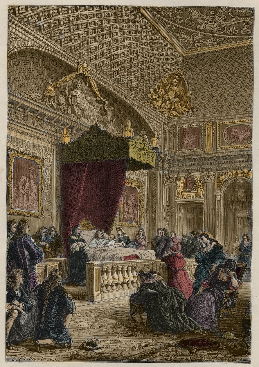 Dood van Lodewijk XIV in Versailles, 1 september door Anonymous Anonymous