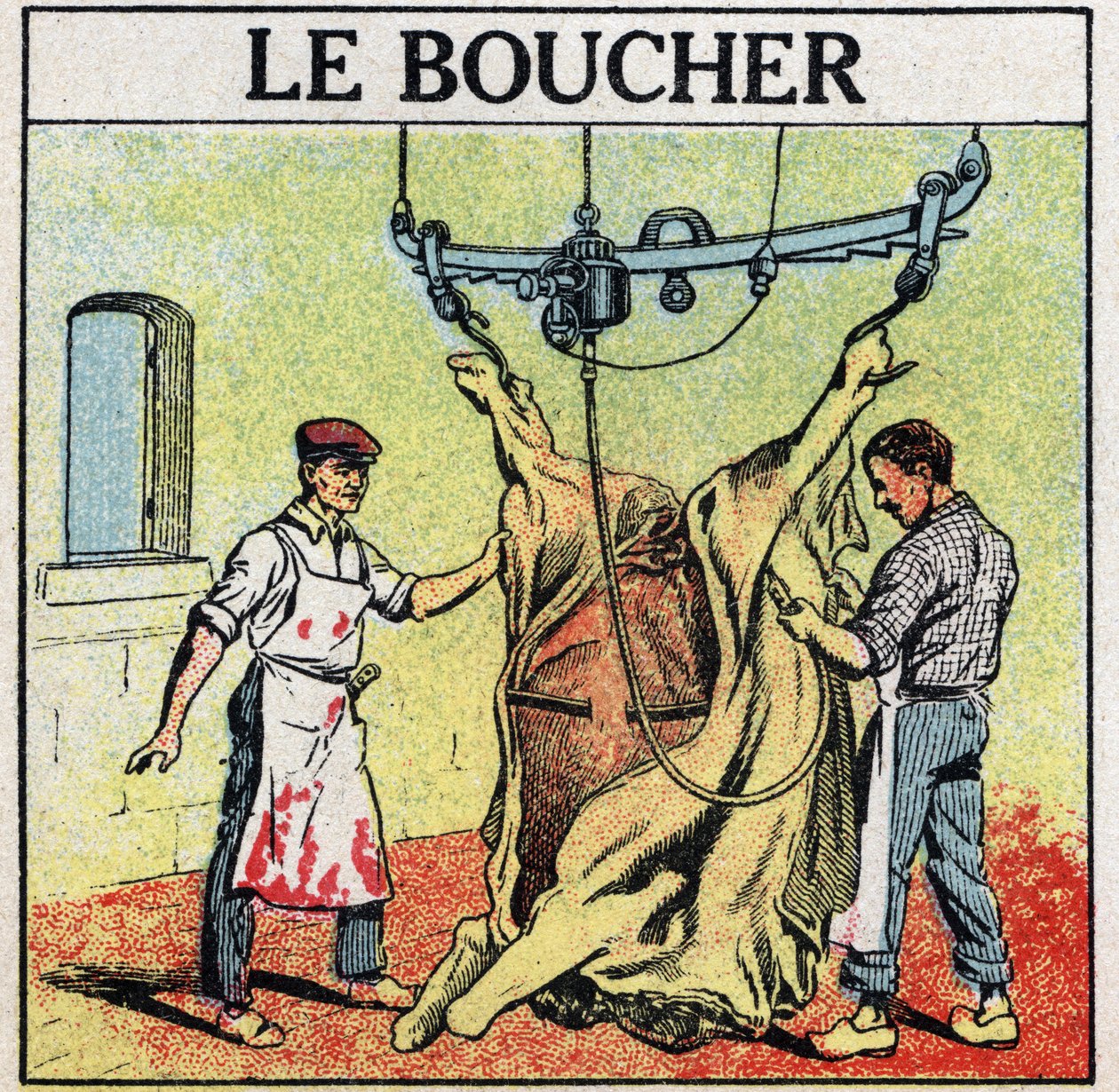 Elektrische gereedschappen: de slager. Anonieme illustratie uit 1925. Privécollectie. door Anonymous Anonymous