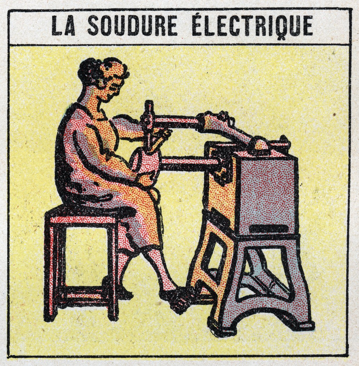 Elektrische gereedschappen: elektrisch lassen. Anonieme illustratie uit 1925. Privécollectie. door Anonymous Anonymous
