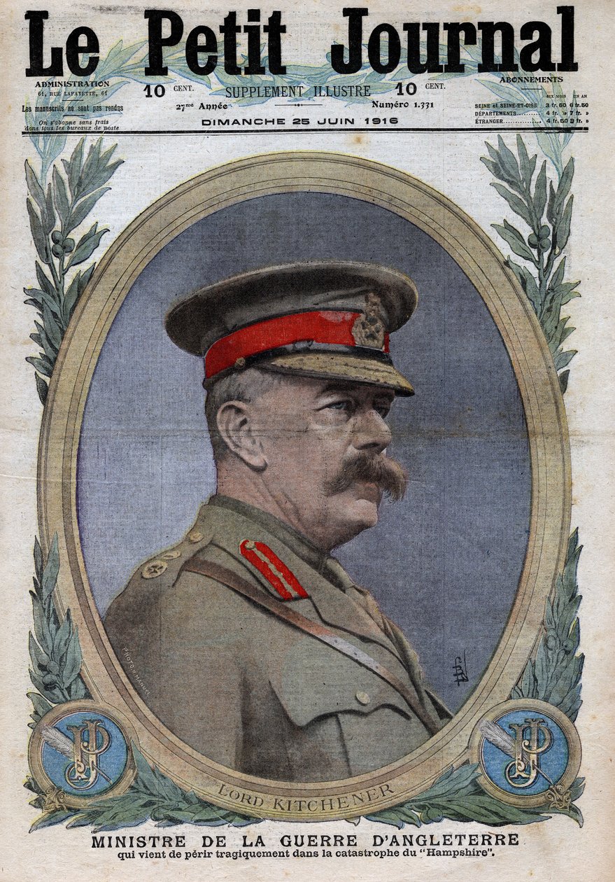 Eerste Wereldoorlog 1914-1918. Portret van de minister van Oorlog in Engeland Horatio Herbert Kitchener (1850-1916). In 