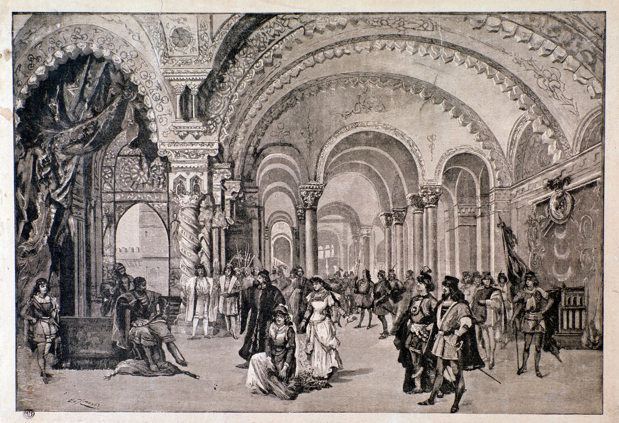 Eerste uitvoering van Otello, opera door Giuseppe Verdi in het Teatro alla Scala door Anonymous Anonymous