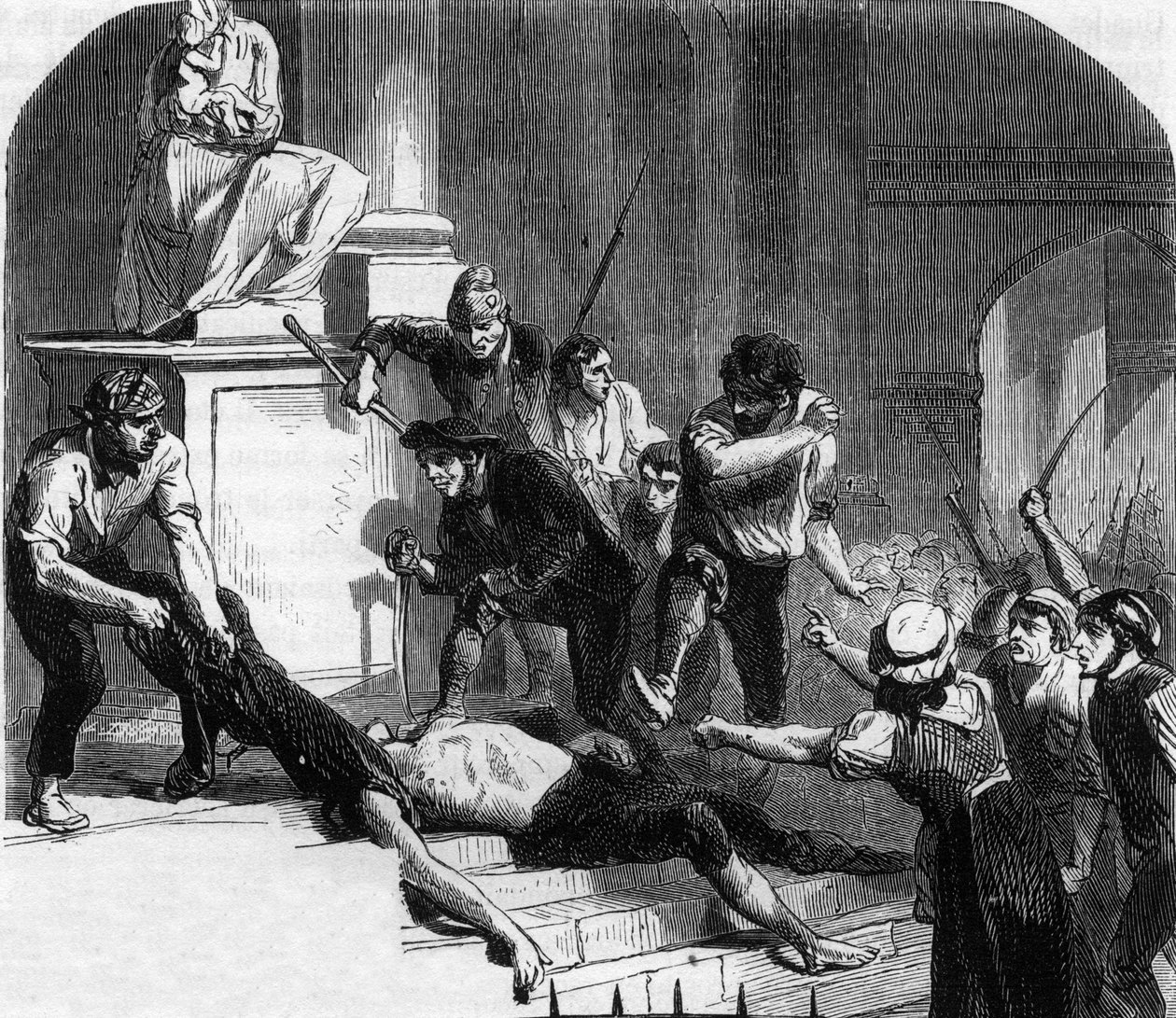 Franse Revolutie - Massacres van La Glaciere, Avignon - Moord op Lescuyer door Anonymous Anonymous