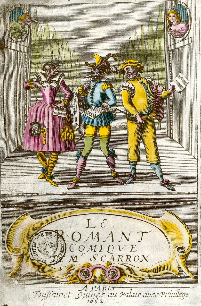 Frontispice van De komische roman door Paul Scarron door Anonymous Anonymous