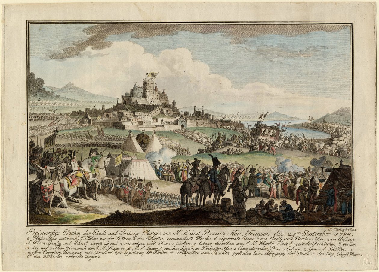 Russisch-Turkse Oorlog van 1787-1792 - De Inname van Khotyn door het Russische leger op 29 september door Anonymous Anonymous