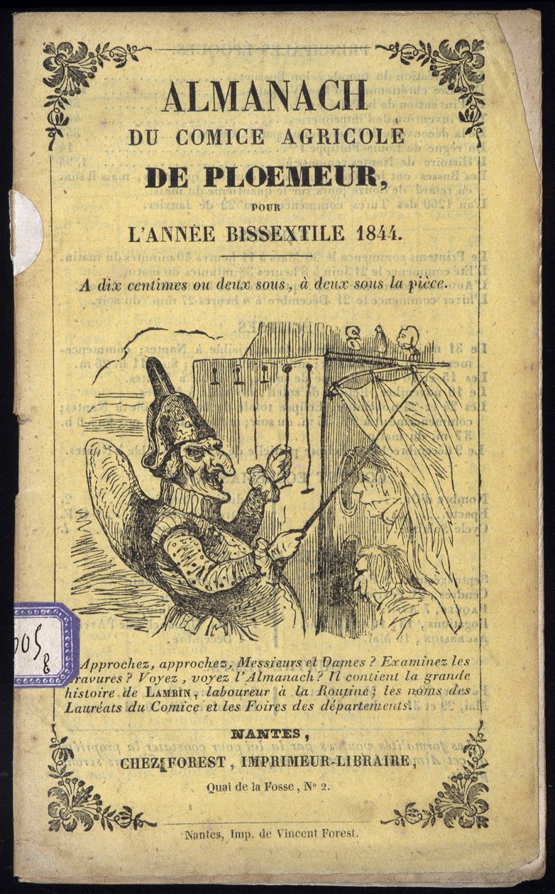 Guignol - Omslag van de Almanak van de Comice Agricole de Ploemeur door Anonymous Anonymous
