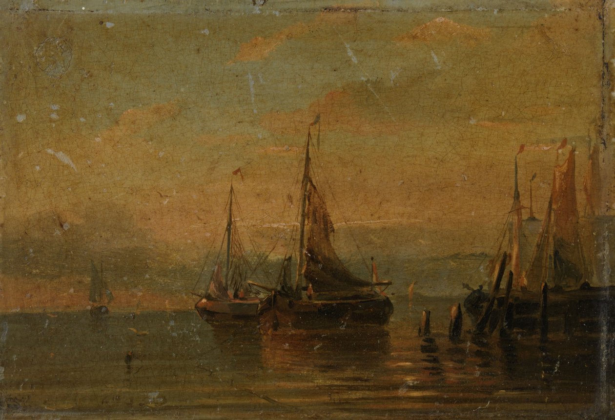 Uitzicht op de haven door Anonymous Anonymous