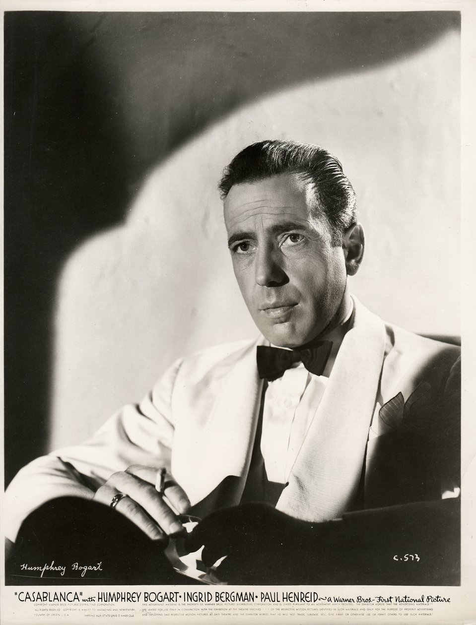 Humphrey Bogart in de film Casablanca door Michael Curtiz, Anoniem door Anonymous Anonymous