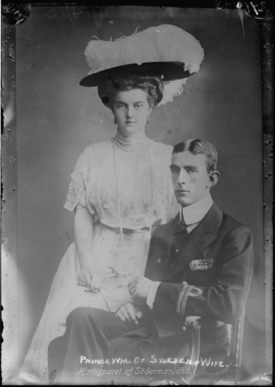 Grootvorstin Maria Pavlovna en Prins Wilhelm, Hertog van Soedermanland - Anoniem. Foto, ca. 1910. Privécollectie door Anonymous Anonymous