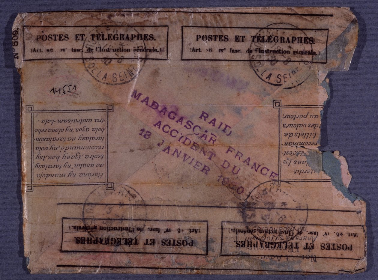 Laatste brief van de Madagaskar-Frankrijk Raid (ongeval van 18 januari 1930) door Anonymous Anonymous