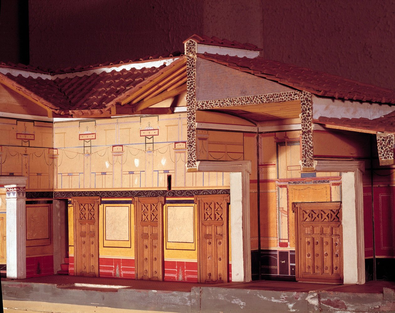 Miniatuur van het Huis van de Tragische Dichter in Pompeii door Anonymous Anonymous