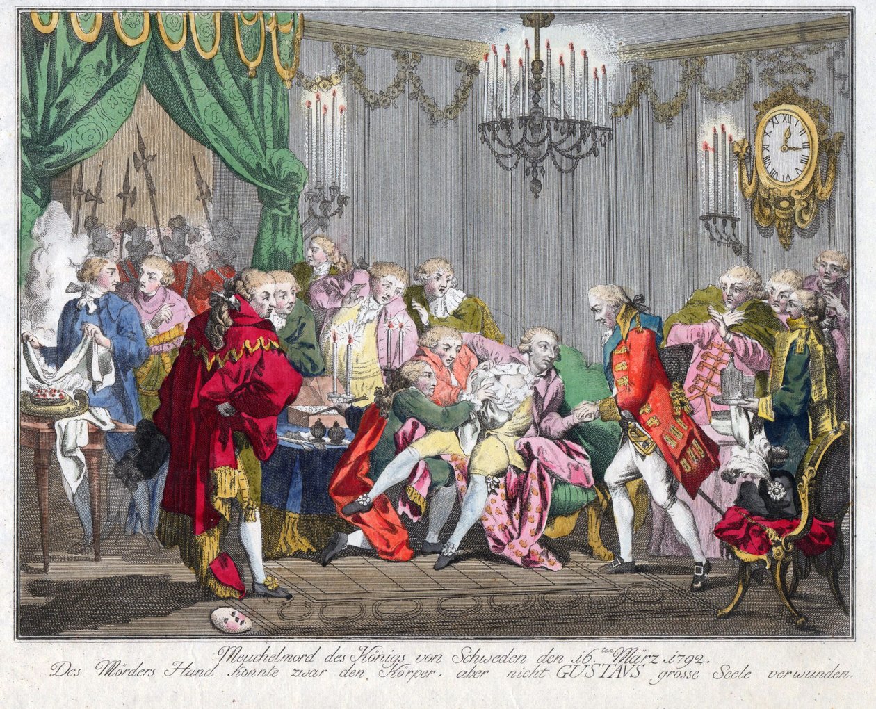 De moord op koning Gustav III op 16 maart 1792 door Anonymous Anonymous