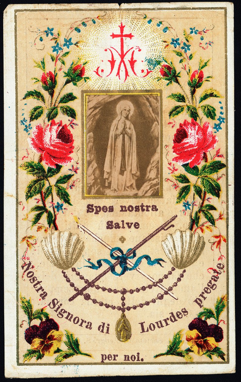 Onze-Lieve-Vrouw van Lourdes vrome afbeelding. 20e eeuw Privécollectie door Anonymous Anonymous