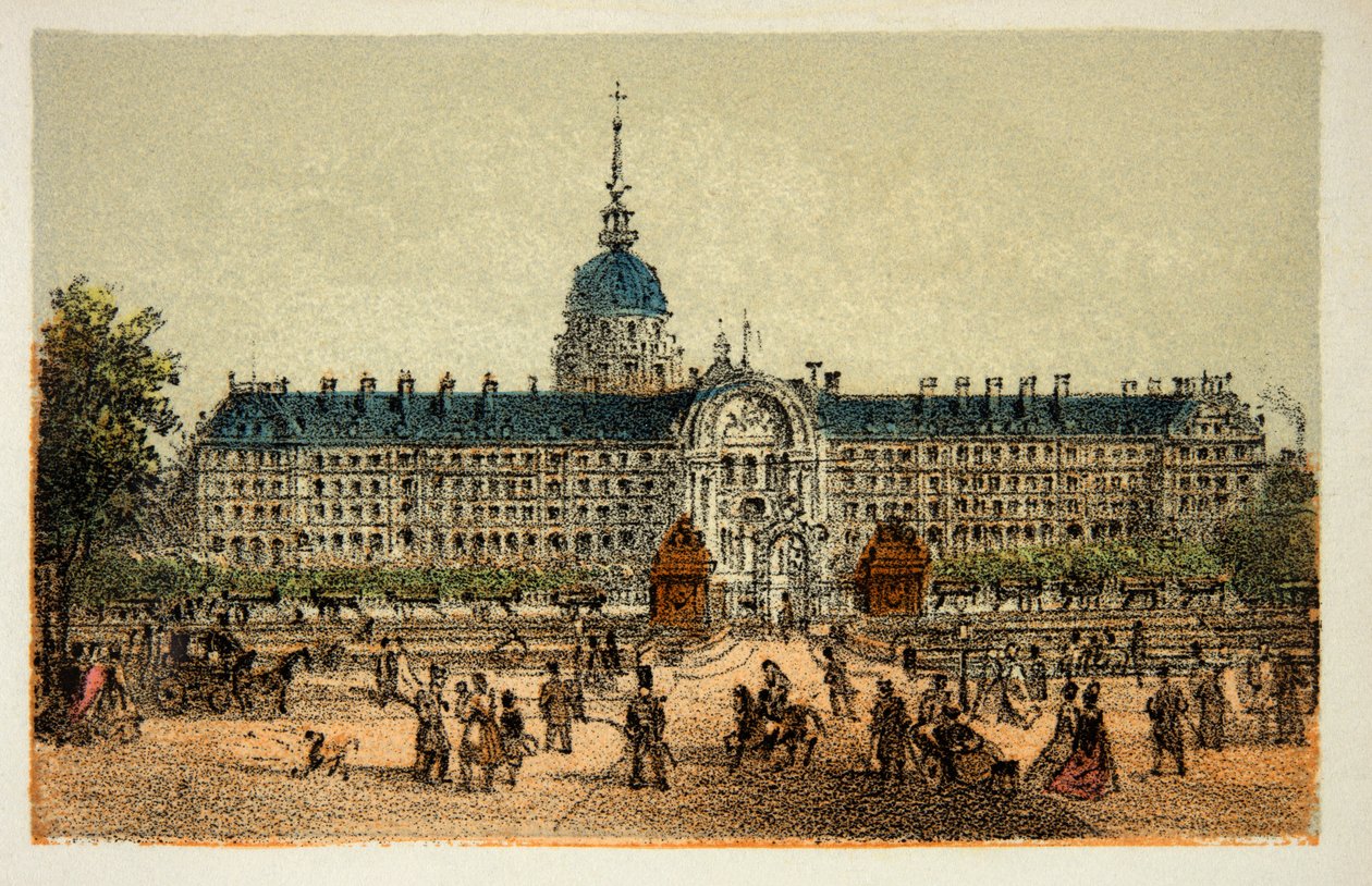 Parijs 1874: Hotel des Invalides, privécollectie door Anonymous Anonymous