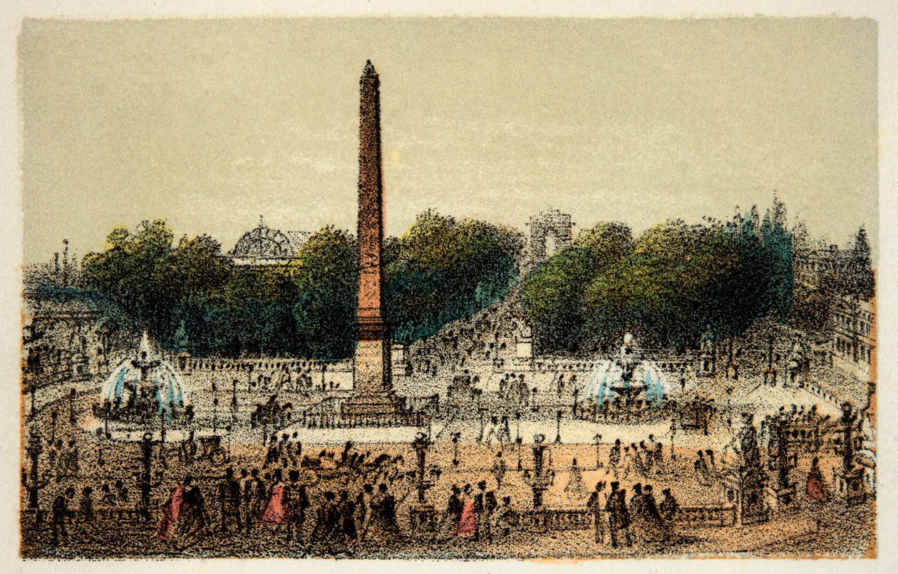 Parijs 1874: La Place de la Concorde, Privécollectie door Anonymous Anonymous
