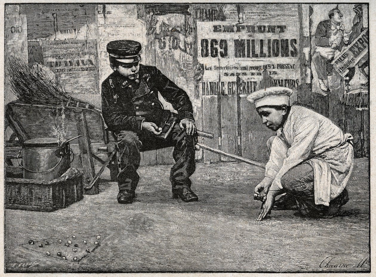 Part of Balls. Gravure uit het einde van de 19e eeuw. Privécollectie. door Anonymous Anonymous