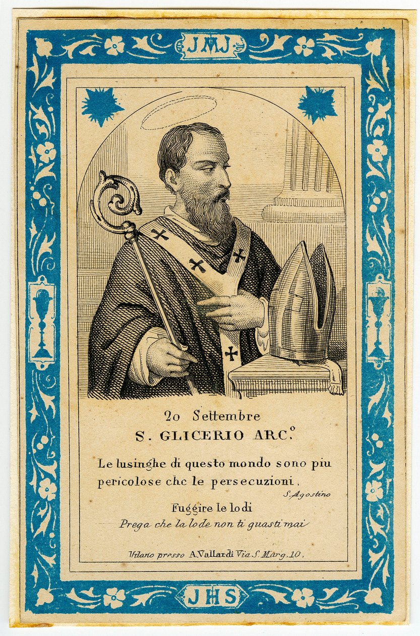 Vrome afbeelding: San Glicerio door Anonymous Anonymous