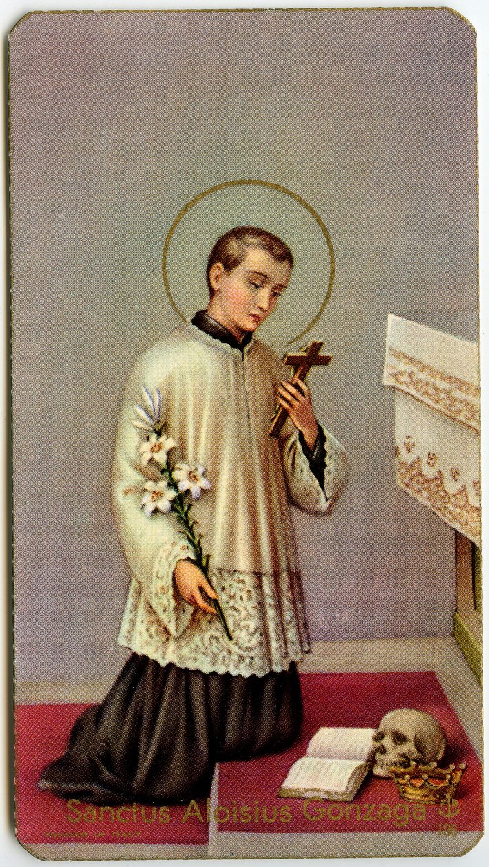 Vrome afbeelding: Aloysius Gonzaga aanbidt het kruis door Anonymous Anonymous