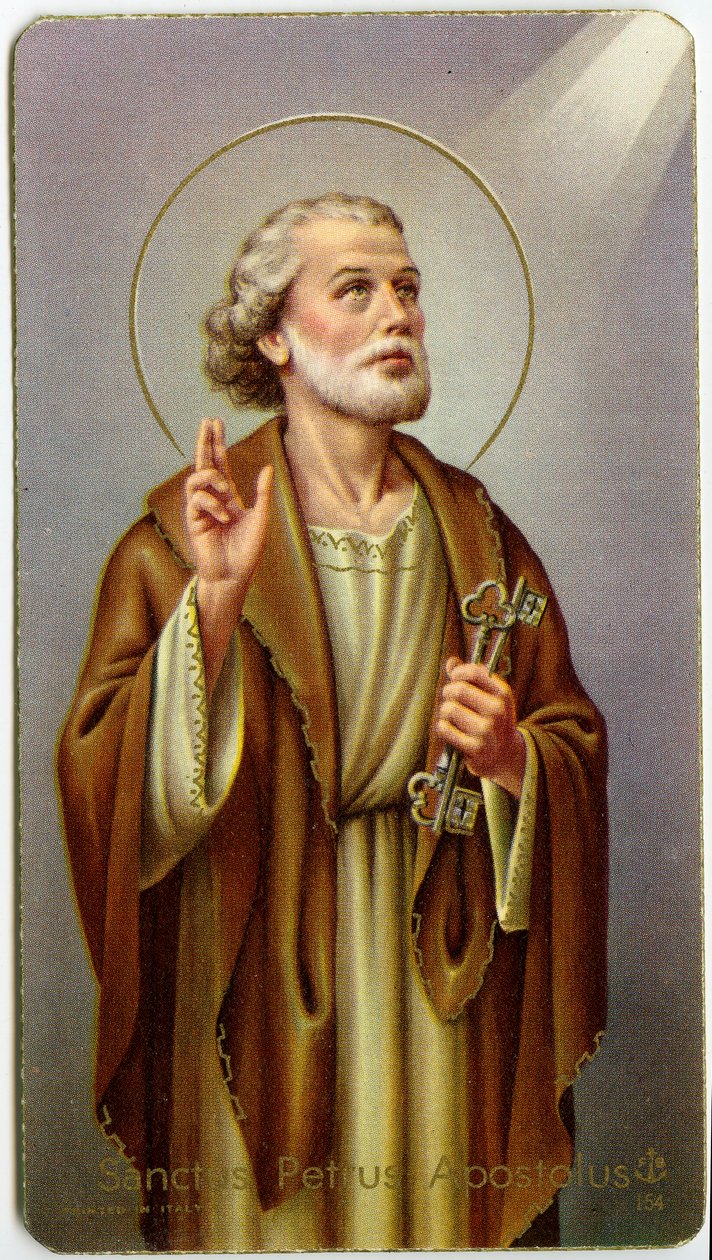 Vrome afbeelding: De apostel St. Petrus (chromolithografie) door Anonymous Anonymous