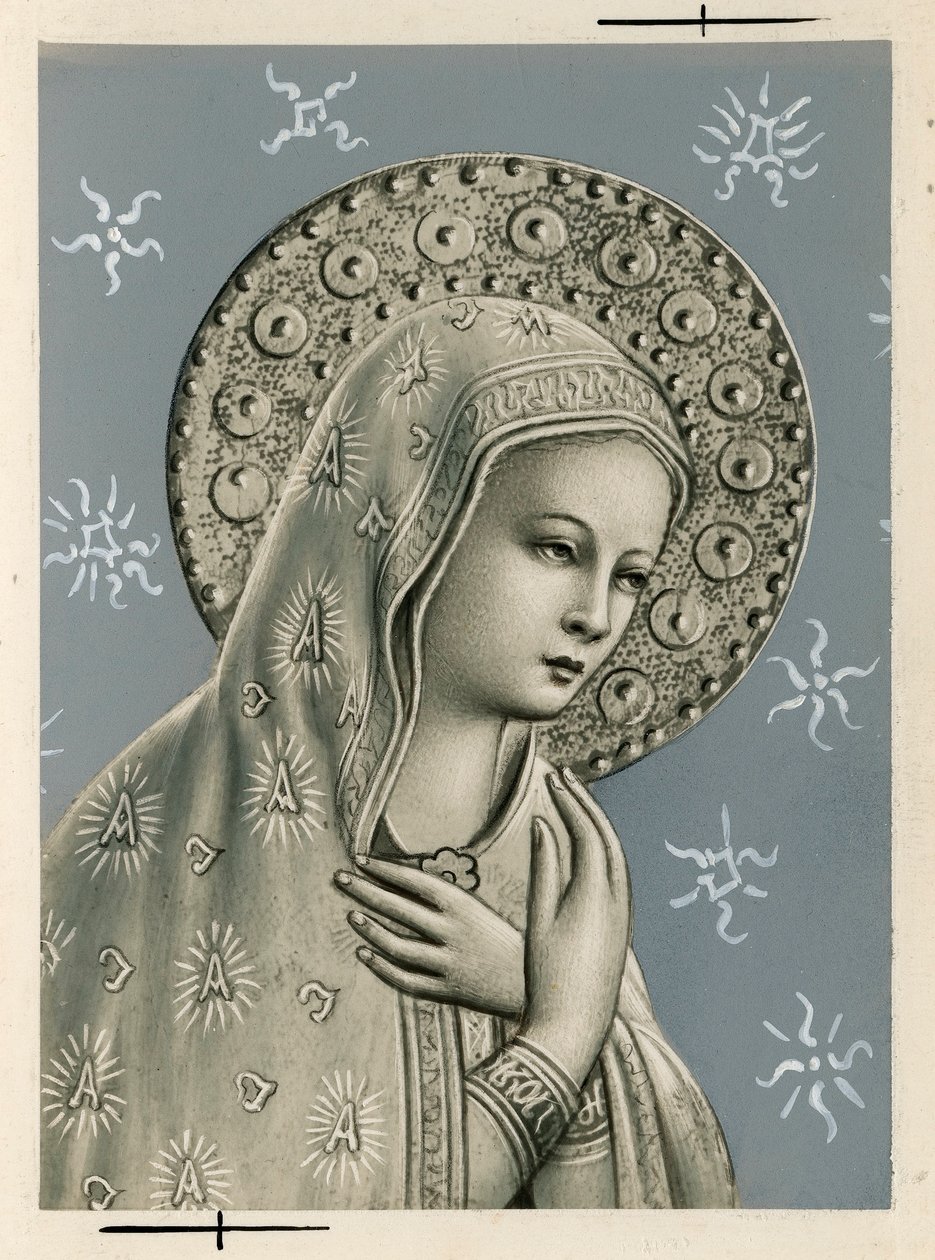 Vrome afbeelding: de Maagd Maria door Anonymous Anonymous