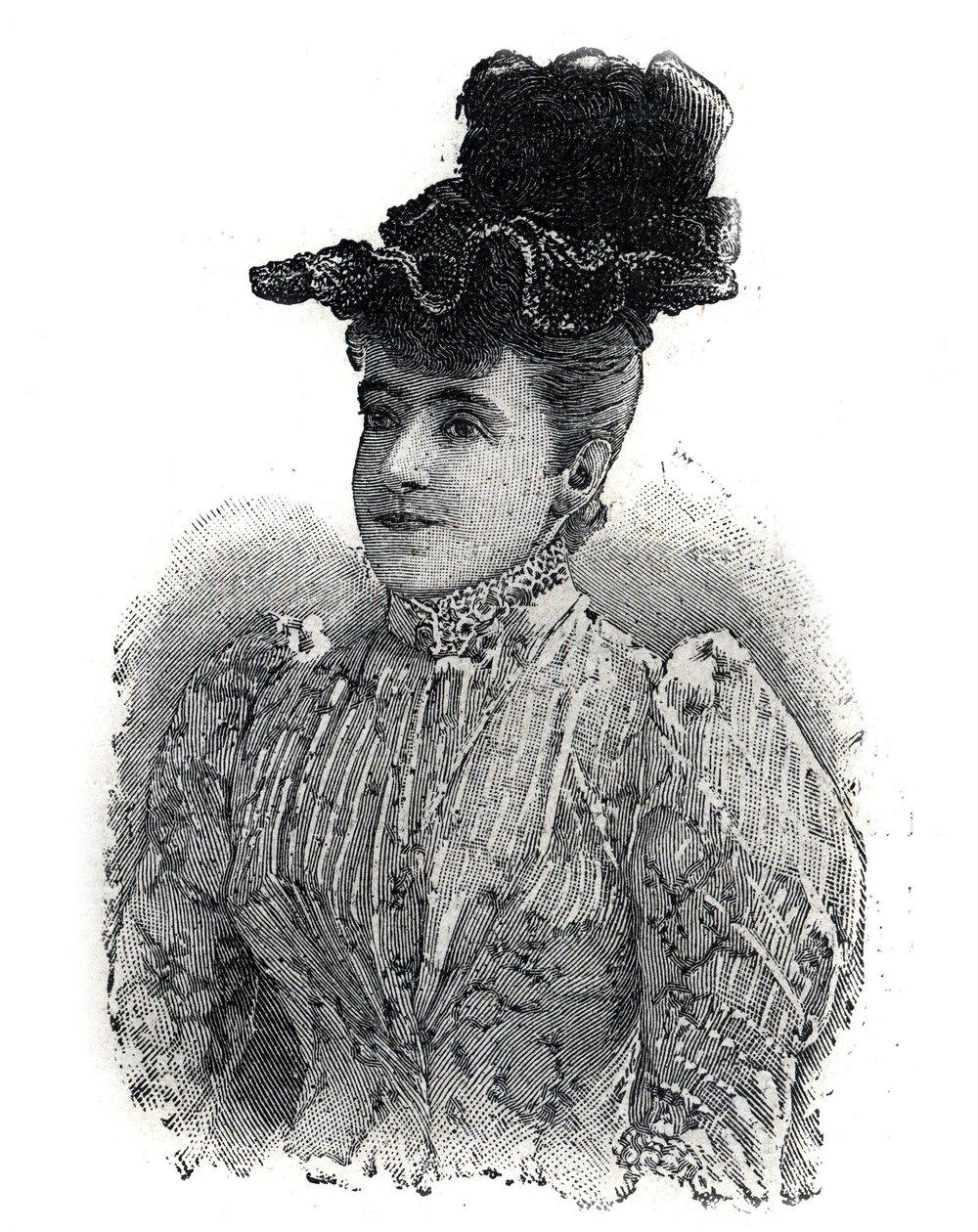 Portret van Adelina Patti, Italiaanse zangeres. Gravure in "Le Petit Parisien" door Anonymous Anonymous