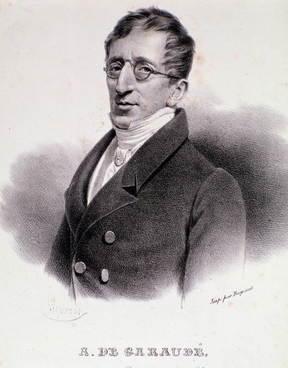 Portret van Alexis de Garaude (1779-1852) Franse componist. 19e eeuw door Anonymous Anonymous