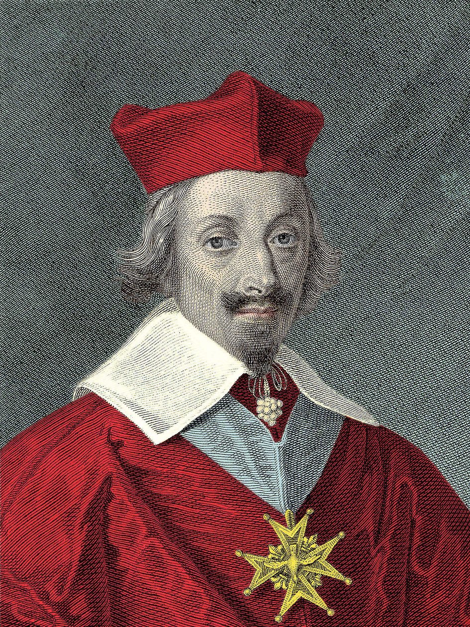 Portret van Armand Jean Du Plessis, kardinaal De Richelieu (1585-1642) door Anonymous Anonymous