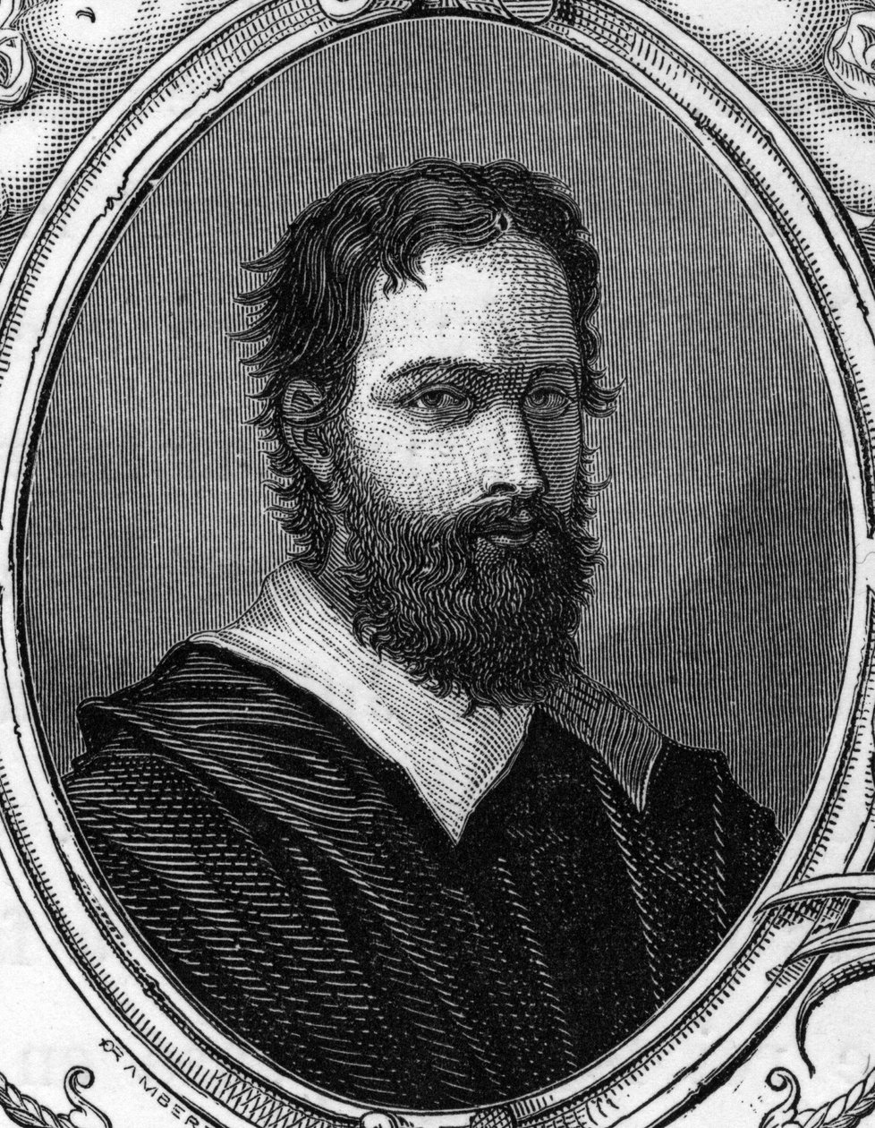 Portret van Bartolomeo Ramenghi Bagnacavallo (ca. 1484-1542), Italiaanse schilder. Gravure van 1859 in 
