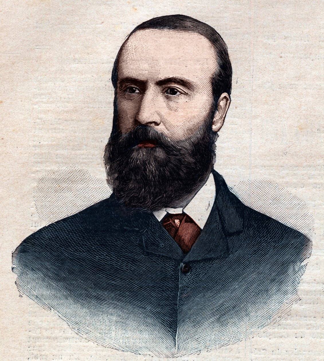 Portret van Charles Stewart Parnell (1846-1891), Ierse politicus. Gravure in 