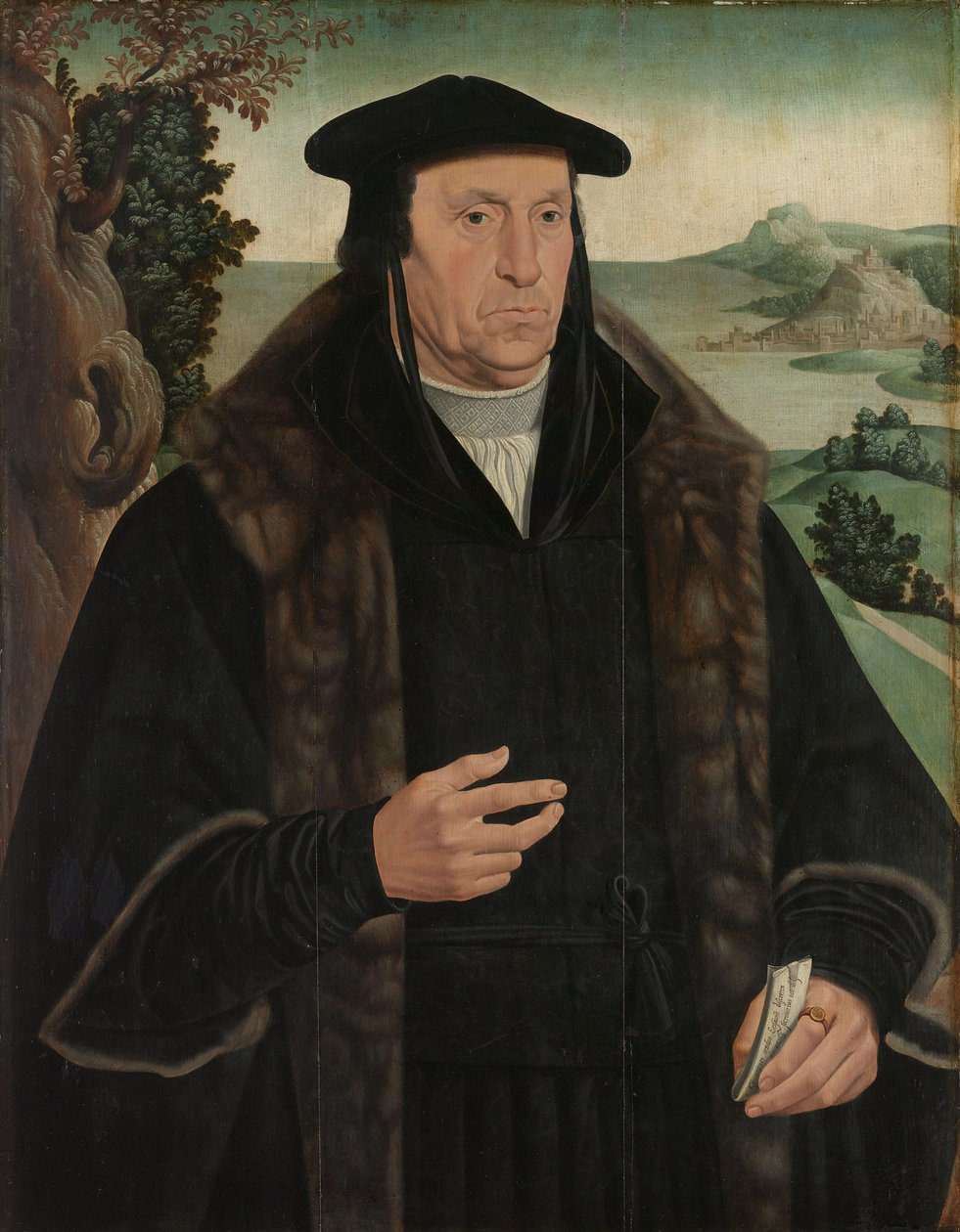 Portrait of Cornelis Aerentsz van der Dussen, c.1555-c.1570 (oil on panel) door Anonymous Anonymous
