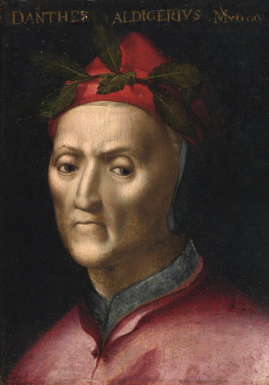 Portret van Dante Alighieri (1265-1321) door Anonymous Anonymous