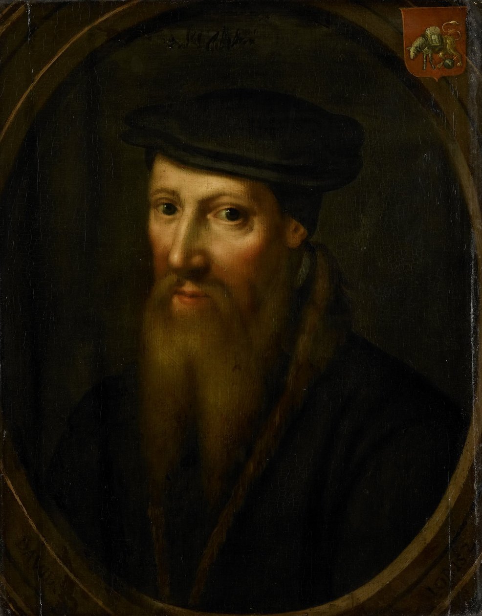 Portret van David Jorisz, ca. 1550-1649 (olieverf op paneel) door Anonymous Anonymous