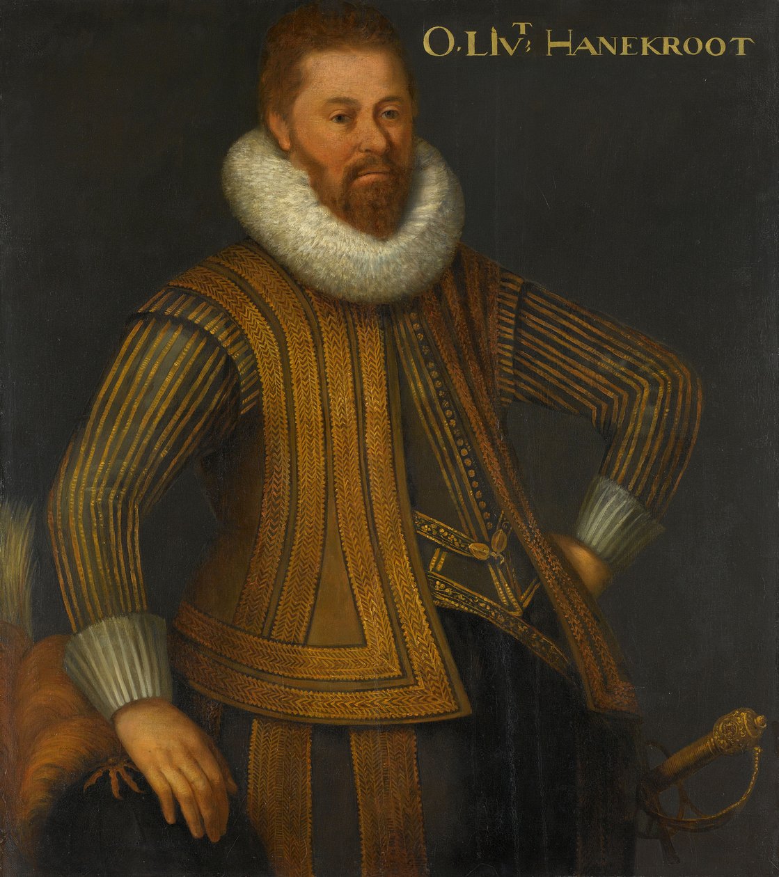 Portrait of Eberhardt Hanekrodt, c.1610-1620 (oil on canvas) door Anonymous Anonymous