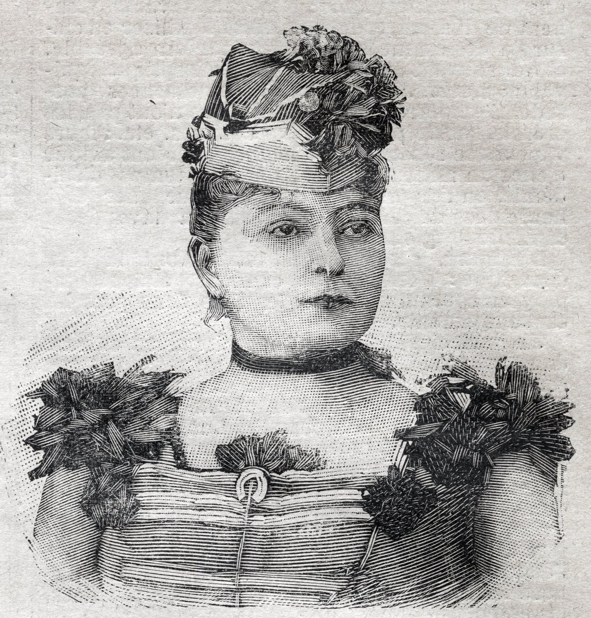 Portret van Eugenie Weiss, bekend als Jenny Barones van Rahden, lid van de Braziliaanse circusgroep en auteur van het boek 