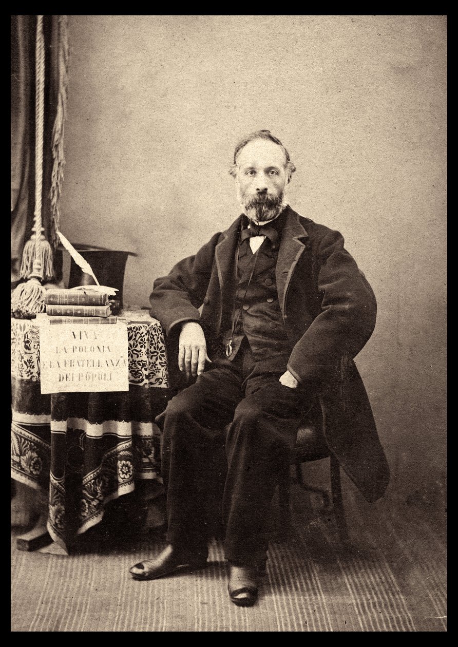 Portret van Francesco Crispi (1818-1901) Italiaanse staatsman in 1863 door Anonymous Anonymous
