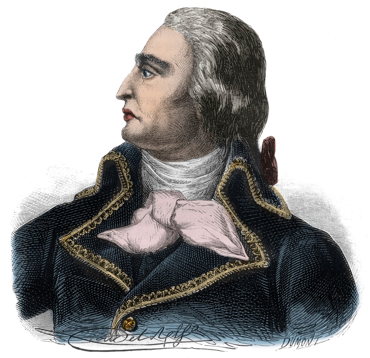 Portret van Francois Joseph Westermann, Franse generaal (1751-1794) van het Republikeinse Leger - Gravure in 
