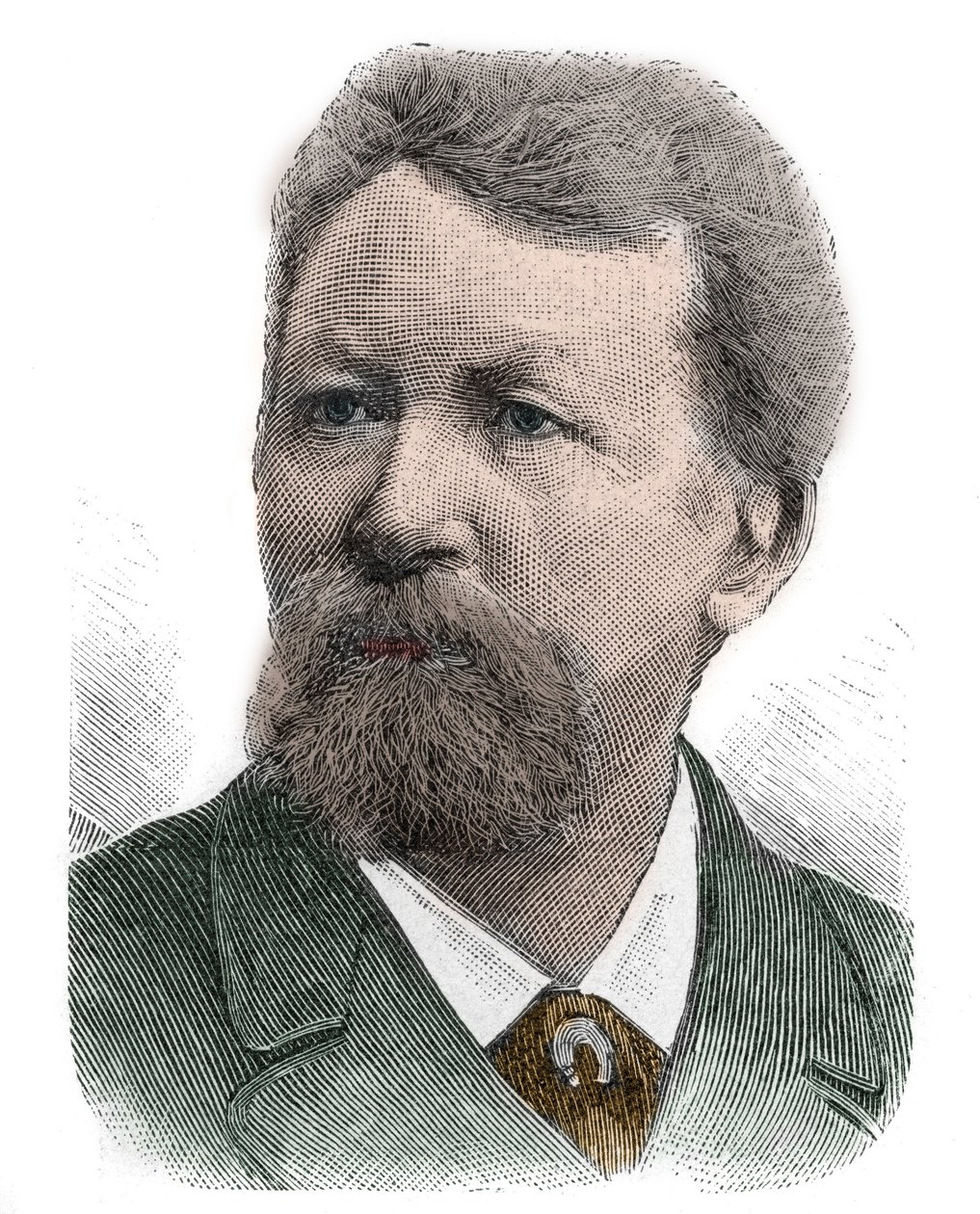 Portret van Friedrich Gerhard Rohlfs (1831-1896) Duitse geograaf, ontdekkingsreiziger, auteur en avonturier - Friedrich Gerhard Rohlfs, Duitse geograaf, ontdekkingsreiziger van Afrika en schrijver door Anonymous Anonymous