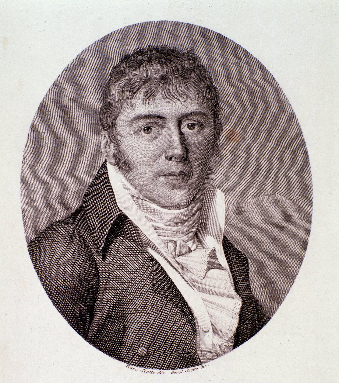 Portret van Giovanni Simone Mayr (Johann Simon) (lithografie) door Anonymous Anonymous