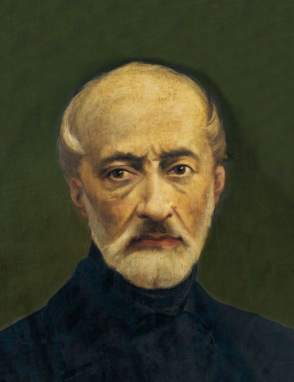 Portret van Giuseppe Mazzini (1805-1872), Italiaanse politicus en nationalist. Anoniem schilderij door Anonymous Anonymous