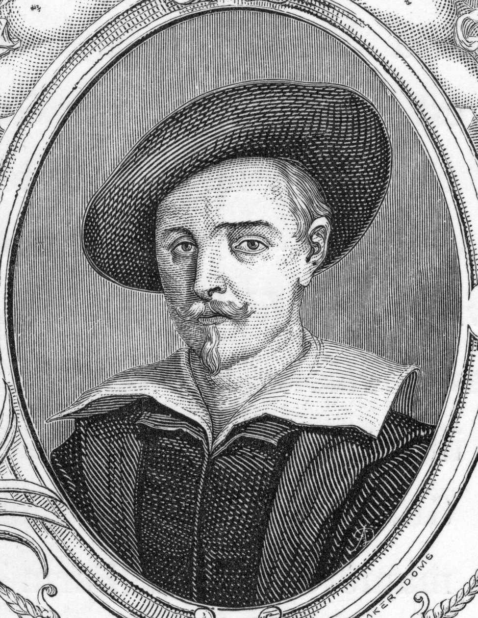 Portret van Guido Reni (1575-1642). Italiaanse schilder. Gravure van 1859 in 