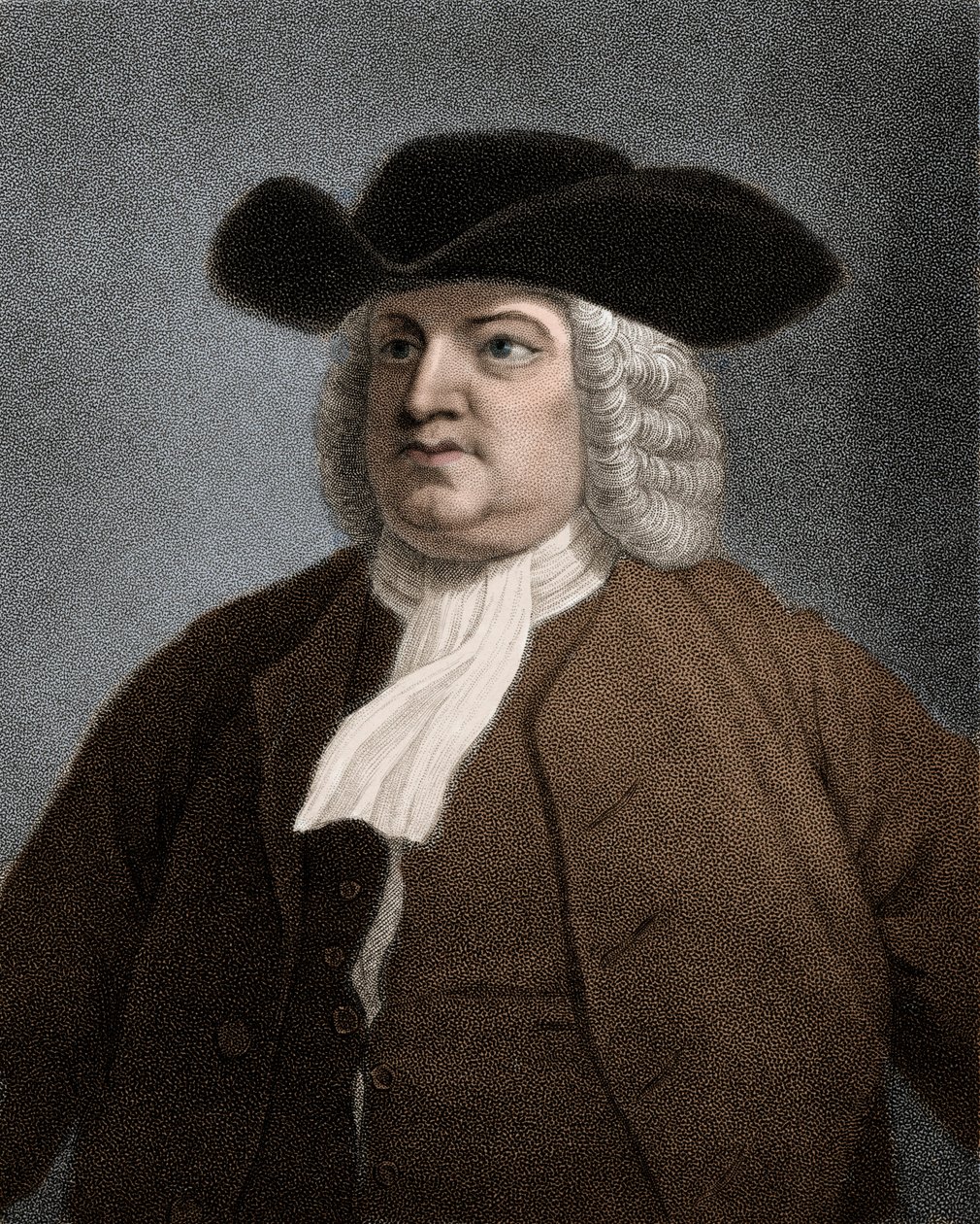 Portret van Guillaume (William) Penn (1644-1718) Engelse Quaker, oprichter van Pennsylvania door Anonymous Anonymous