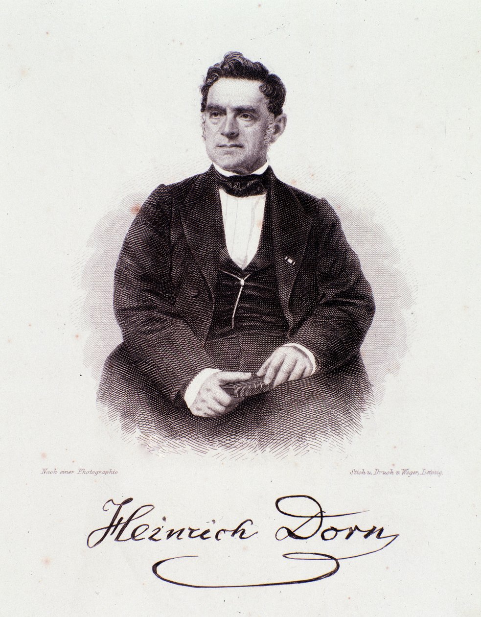 Portret van Heinrich Dorn (1804-1892), Duitse dirigent, componist en journalist door Anonymous Anonymous