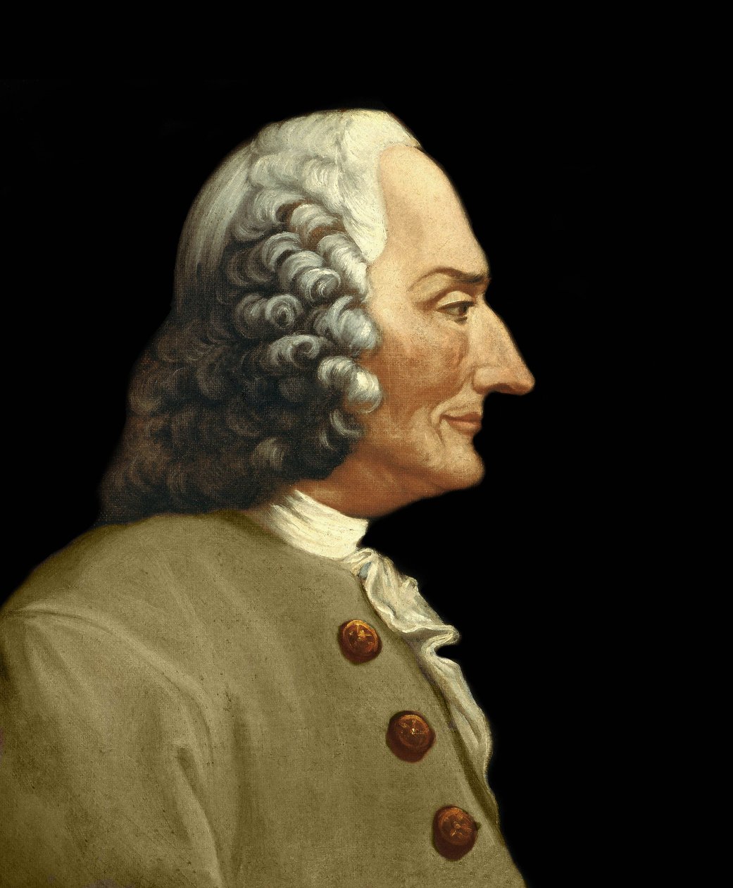 Portret van Jean-Philippe (Jean Philippe) Rameau (1683-1764), Franse componist. Anoniem schilderij uit de 19e eeuw. Milanese privécollectie. door Anonymous Anonymous