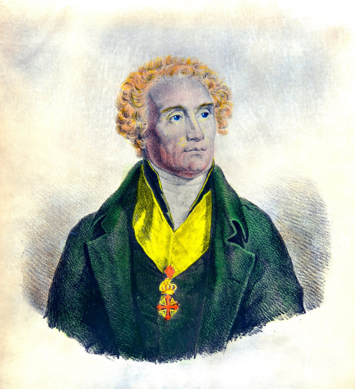 Portret van Joseph De Maistre (1753-1821) politicus, filosoof, magistraat en historicus (met de insignes van de Orde van de Heiligen Mauritius en Lazarus), privécollectie door Anonymous Anonymous