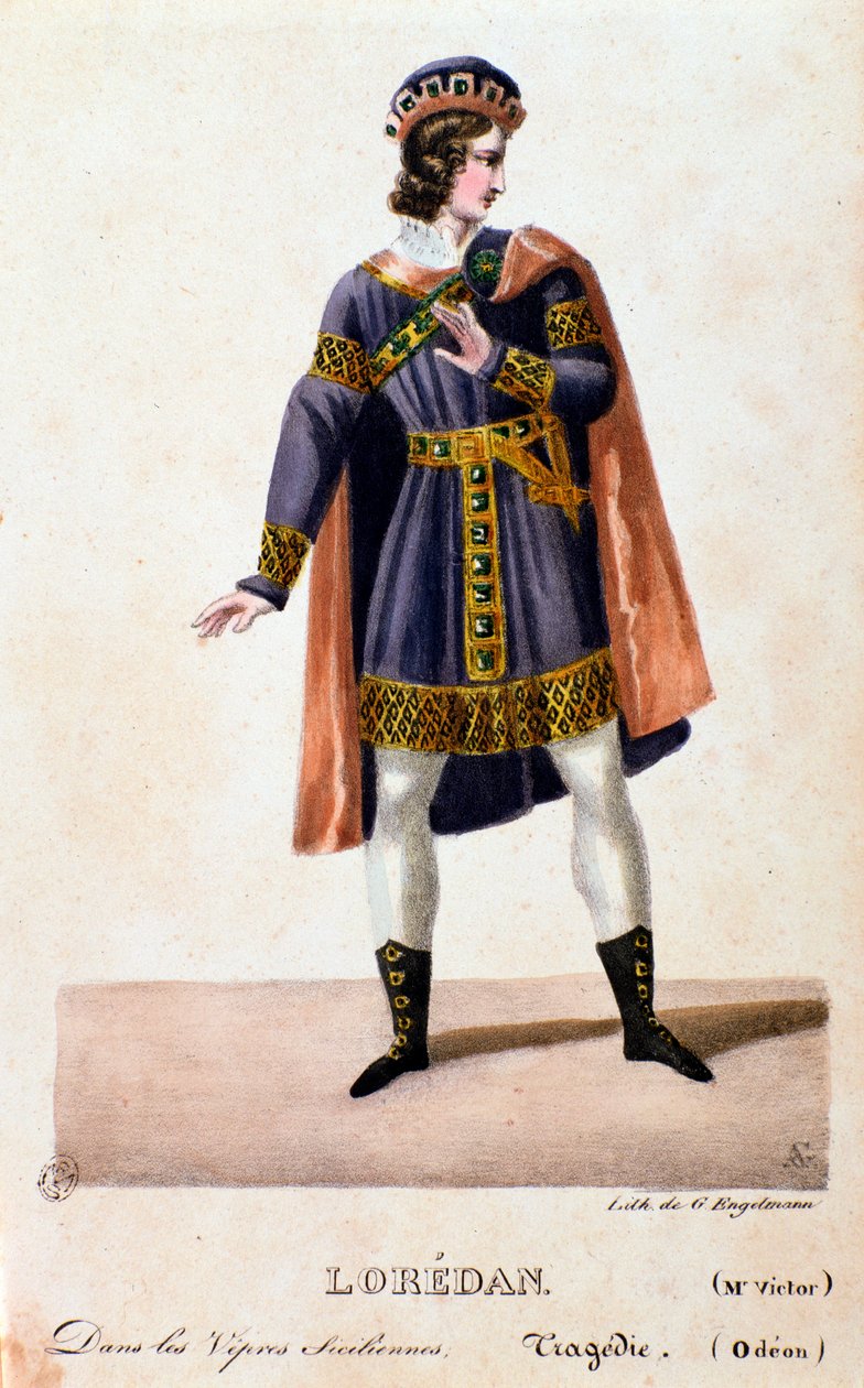 Portret van Loredan in De Siciliaanse Vespers (I vespri siciliani), opera van Giuseppe Verdi door Anonymous Anonymous