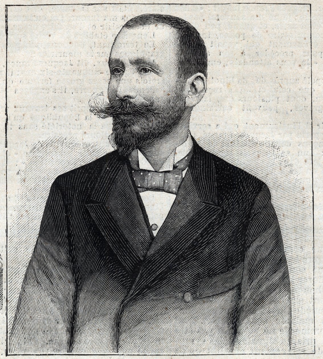 Portret van Pierre Sales (1854? -1921?), een Franse schrijver. Gravure in "Le Petit Parisien" door Anonymous Anonymous