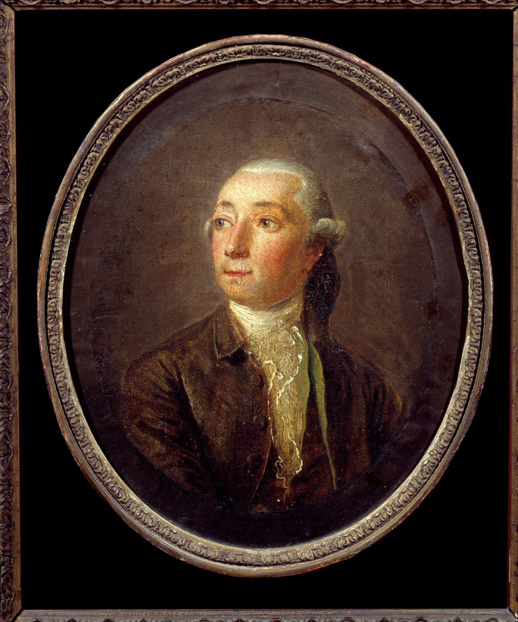 Portret van Restif de La Bretonne (1734-1806) Franse schrijver. Anoniem schilderij. Privécollectie. door Anonymous Anonymous