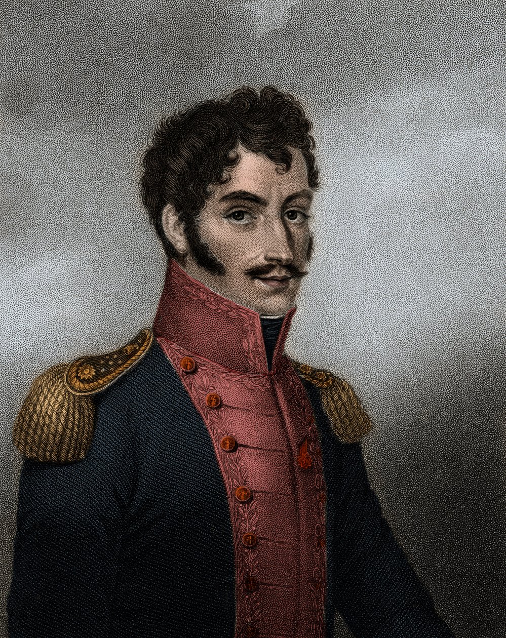 Portret van Venezolaanse politicus en militair Simon Bolivar (1783-1830) president van Colombia en Peru door Anonymous Anonymous