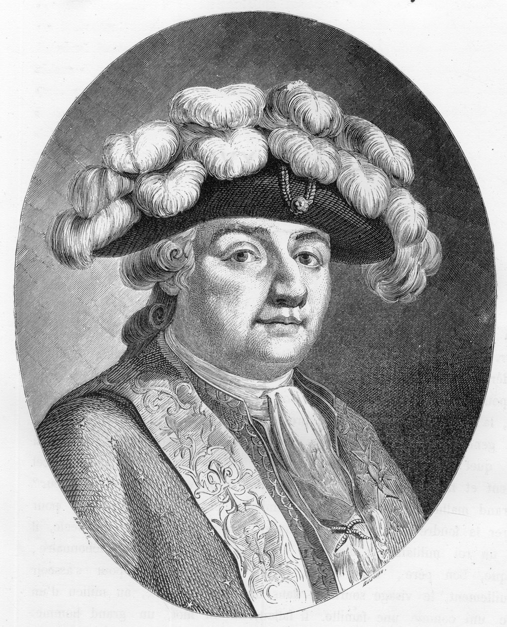 Portret van de koning van Frankrijk Louis XVI - Gravure uit 1863 in 