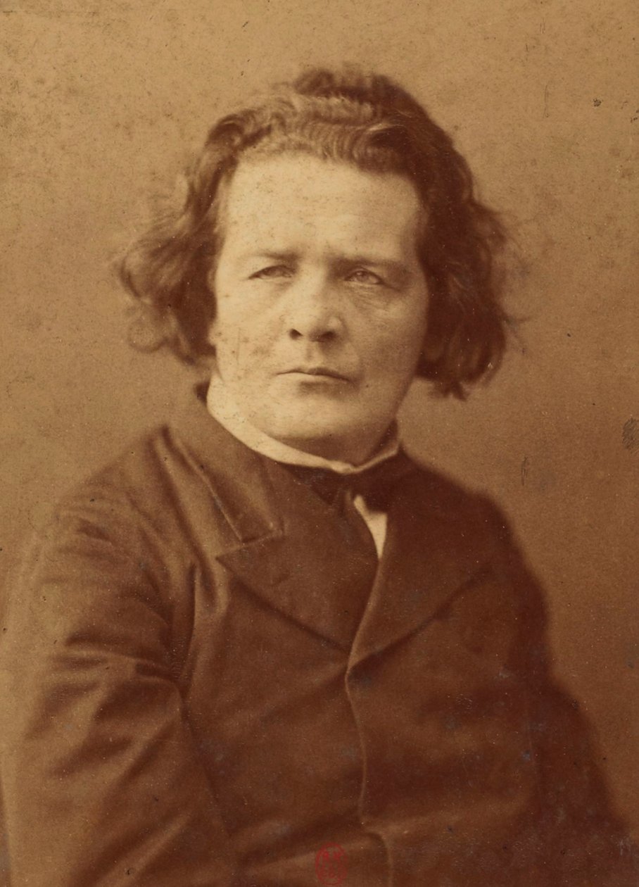 Portret van de componist Anton Rubinstein (1829-1894), Anoniem. Albuminefoto door Anonymous Anonymous